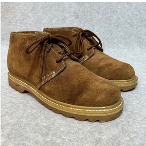 RJ COLT Wellston Mens 9M Brown Suede Chukka Boots Oil Resistant Sole work‎ boots